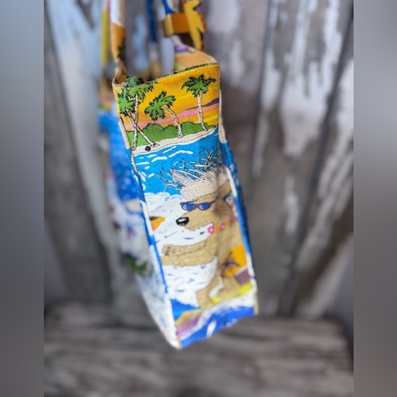 Nicole Rubel Cappelli Surfing Dogs Beach Tote Vintage - Picture 5 of 9